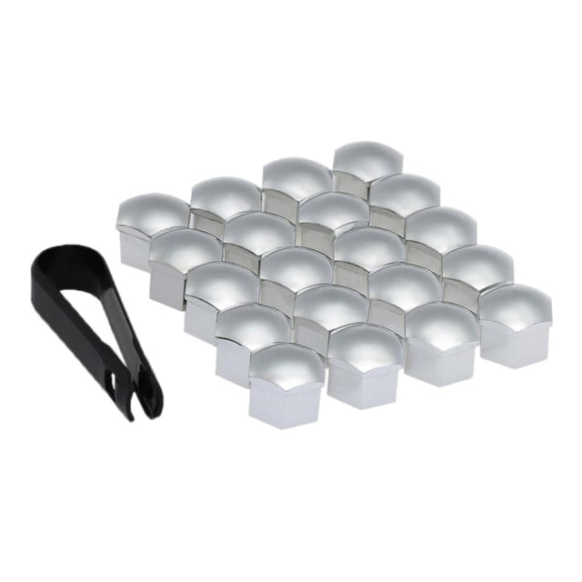 jinwen 20x Écrou de Roue Profonde Couvercle Central Moyeu Auto Vis Protecteur de Pneu Argent