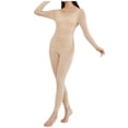 thumbnail image 1 of Ensemble Haut et Bas de sous-Vêtements Thermiques Longs et Fins à Col Ras du Cou pour Femmes, 1 of 6