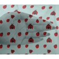 thumbnail image 4 of oneOone Viscose Chiffon Light Blue Fabric Red Insect Craft Projects Decor Fabric Printed By The Yard 42 Inch Wide, 4 of 4