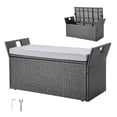 thumbnail image 1 of VEVOR 40Gal Outdoor Storage Bench, PE Rattan Deck Box for Patio & Garden, Outdoor Seat & Storage, 1 of 9