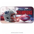 thumbnail image 1 of New England Patriots Super Bowl Champs Plastic License Plate, 1 of 1