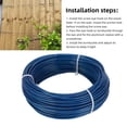 thumbnail image 4 of Wire Turnbuckle Tensioner Kit, Wire Rope Turnbuckle Tensioner Kit Flexible Multipurpose 3mm Blue Plastic Coated  for Outdoor Clothesline Plant Fence Line, 4 of 7