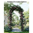 thumbnail image 2 of BeesClover 8FT Tall Steel Garden Archway With Single Gate- Metal Arbor with Stakes for Weddings & Parties, Wide Rust-Resistant Trellis for Roses, Vines & Climbing Plants, Simple to Assemble, 2 of 7