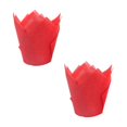 thumbnail image 1 of Oleegame 2PC Cupcake Liners Cup Paper Tuli Baking Wrappe Case Cake Muffin Cup Box Red, 1 of 2