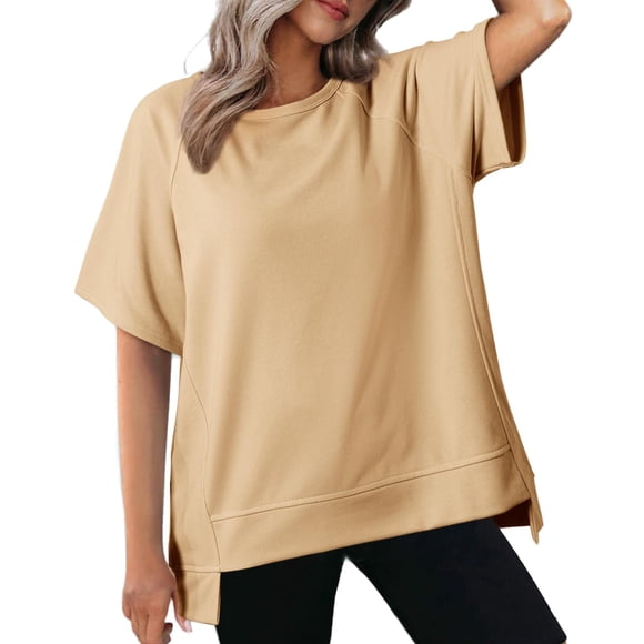 Womens T Shirt Short Sleeve Crew Neck Basic Tee Shirt Womens Summer Clothes Travel Clothes Women