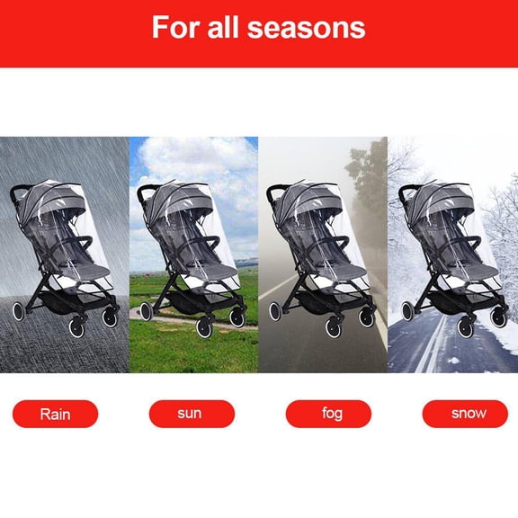 Universal Stroller Rain Cover Universal Stroller Rain Cover EVA Clear Baby Pram Rain Cover Rainproof Waterproof Windproof Cover
