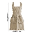 thumbnail image 3 of TopLLC Kitchen Gadgets, Kitchen Accessories, Kitchen Utensils, Kitchen Tool Waterproof Apron Corduroy Bib Apron Home Kitchen Apron Restaurant Work Clothes Cleaning Apron Dirt Resistants Ruffled Apron, 3 of 6