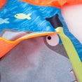 thumbnail image 3 of Hiiyo Toddler Boy One Piece Swimsuit Cartoon Shark Print Quick Dry Rash Guard with Hat Bathing Suit, 3 of 6
