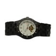 thumbnail image 4 of Angie Wood Creations Ebony Men’s Self-Winding Watch With Textured White Dial, 4 of 7