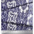 thumbnail image 2 of Soimoi Rayon Crepe Fabric Check & Damask Patchwork Print Sewing Fabric Yard 46 Inch Wide, 2 of 3