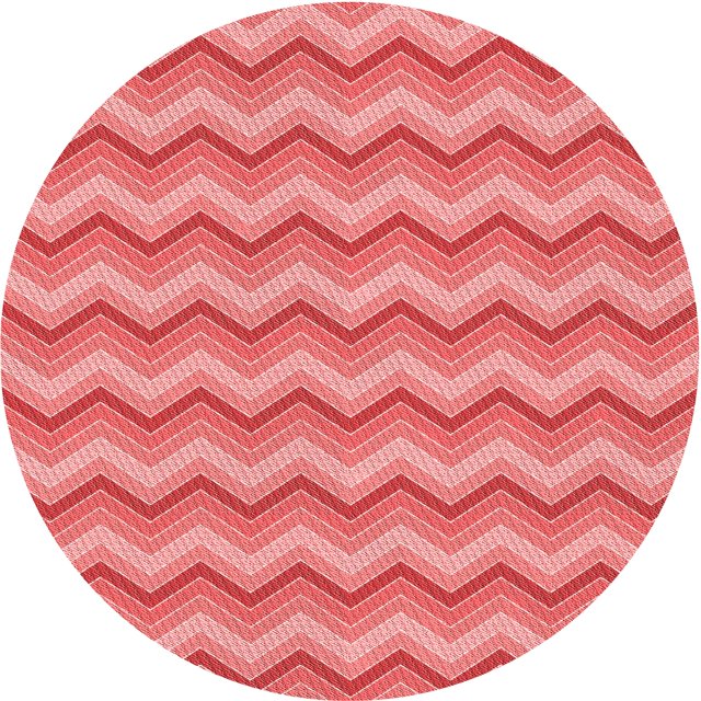 Ahgly Tapis Rond Lavable en Machine Intérieur Transitionnel Rose Corail Clair, 4 Pieds Rond
