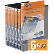 QuickFit View Binder, Round Ring, 6 Pack, 5/8"