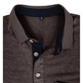 thumbnail image 5 of RXIRUCGD Blouse à Col Rabattu à Manches Longues et à Blocs de Couleur pour Hommes, Café, Taille : L, 5 of 5