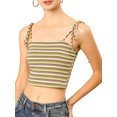 thumbnail image 1 of INSPIRE CHIC Camisole Tube d'Été à Bretelles Spaghetti à Nouer à Rayures pour Femme TP Multicolore Vert, 1 of 7