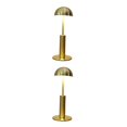 thumbnail image 1 of Baohd Dimmable Bedside Table Lamp Elegant Bar Decor Battery Powered Mushroom Gold 2Set, 1 of 6