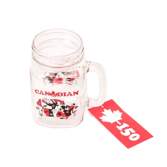 Canadiana Explore Canada Glass Mason Jar Mug