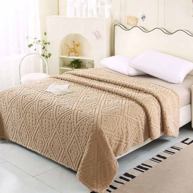 LSLJS Couverture en Taffetas Réversible Épaissie Couverture de Sieste au Bureau Couverture de Couleur Unie Couverture Cadeau Couverture d'Été pour Lit, Couverture en Polyester Couvertures et Jetés