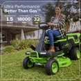 thumbnail image 3 of Greenworks 80V 30" Cordless Riding Lawn Tractor, (4) 6.0Ah Batteries and 600W Charger, 3 of 14