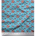 thumbnail image 1 of Soimoi polyester Crepe Fabric Damask Design,Leaves & Aster Floral Decor Fabric Printed Yard 52 Inch Wide, 1 of 3