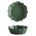 thumbnail image 1 of Qeeadeea Small Round Baking Dish Set Of 2, Colorful Ceramic Pie Pan, Round Pie Dish, Morandi Color Tableware-green-15x15x4.5cm, 400ml, 1 of 7