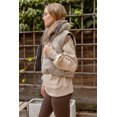 thumbnail image 3 of Blu Pepper Women's Reversible Zip Up Cropped Puffer Vest, 3 of 5
