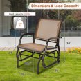 thumbnail image 2 of Patiojoy Fauteuil Berçant Simple d'Extérieur, Chaise Berçante de Détente avec Accoudoirs, Brun, 2 of 8