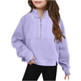 thumbnail image 1 of Cowsor Chandails à Fermeture Éclair Décontractés pour Filles, Vestes Courtes pour Ados, 1 of 5