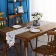 thumbnail image 1 of maskred Polyester Retro Flower Lace Long Tablecloth Lightweight And Durable Estates Decorative Tablecloth White 26*180CM, 1 of 6
