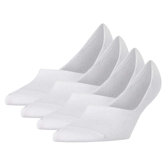 Burlington Women's Socks, 4-pack - Everyday IN, Anti-Slip Heel, Solid Color White 35-36