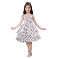thumbnail image 1 of PMVFHDE Robes d'Été de Plage pour Fille 2024 Robe Sans Manches à Imprimés pour Tout-Petites Filles Robes de Fête de Danse Vêtements, Blanc, 8-9 Ans, 1 of 8