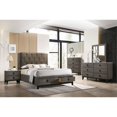 thumbnail image 2 of Avantika Eastern King Bed with Storage in Fabric and Rustic Gray Oak, 2 of 2