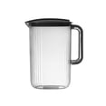thumbnail image 1 of Slim Fridge Fit Plastic Water Pitcher, Lid Spout Beverage Storage Jug, Reusable Cold Hot Drink Container, Household Daily Tea Juice Milk Water Holding Kettle,Grey, 1 of 8
