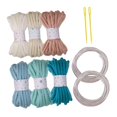 thumbnail image 3 of HILABEE 6 Pieces Knitted Yarn Handcrafting 5M Colorful Cushion Home Decor Craft Yarn F, 3 of 9