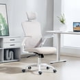 thumbnail image 2 of HOMCOM Chaise de Bureau Ergonomique avec Soutien Lombaire 4D, Appuie-Tête, Gris, 2 of 10