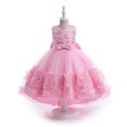 thumbnail image 2 of XDZJLR Robes pour Filles Enfants Été Sans Manches Fleur Princesse Défilé Performance Jupe, 2 of 7