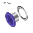 thumbnail image 3 of Unique Bargains 100PCS Grommets Eyelets 1/4 Inch (6mm) ID Hole Metal Self Backing Eyelet with Washers for Leather Purple, 3 of 7