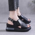 thumbnail image 2 of Chaussures pour Femmes à Talons Hauts à Bout Ouvert en Cuir Souple à Plateforme Haute, 2 of 9