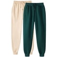 thumbnail image 1 of Pisexur 2PC Womens Sweatpants Solid Color Elastic High Waist Yoga Pants Casual Baggy Drawstring Workout Jogging Pants Oversized Straight Leg Sweatpants Plus Size Sweatpants with Pockets S-3XL, 1 of 2