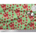 thumbnail image 2 of Soimoi Silk Fabric Raspberry,Strawberry & Cherry Fruits Fabric Prints by Yard 42 Inch Wide, 2 of 3