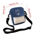thumbnail image 3 of TopLLC Small Crossbody Bag for Women/Men, Matching Color Canvas Shoulder Bag with Rabbit Pattern, Mini Messenger Satchel Bag with Adjustable Strap, Lightweight Casual Crossbody Purse Gifts for Student, 3 of 7