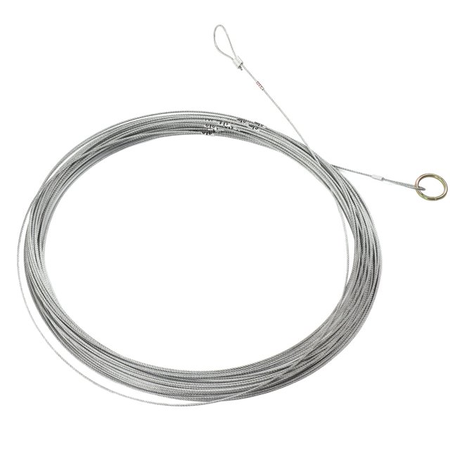 Steel Wire Measuring Rope, Smoothly Wear Proof Flexibility Labor Saving Pull Ring Steel Wire Measuring Cord For Farmland Measurement