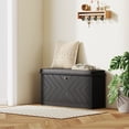 thumbnail image 2 of HOMCOM Banc à Chaussures avec Tiroir Rabattable, Coussin, 8 Paires pour Entrée Noir, 2 of 10