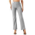 thumbnail image 2 of Soki Dress Pants Women Work Business Pants Tummy Control Office Straight Leg Trousers High Waisted Ladies Slacks, 2 of 8