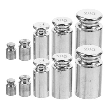 Shisuyan Ensemble de 10 Pcs de Poids d'Étalonnage pour Balance Numérique, Poids d'Étalonnage de Précision pour Usage en Bijouterie de Labo 1g 2g 5g 10g 20g