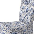 thumbnail image 4 of Designart "Flourishing Renaissance In Cobalt Blue" Blue Floral Upholstered Accent Chair - Cottage Arm Chair For Living Room, 4 of 7