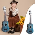thumbnail image 1 of Meitianfacai Children's Hippopotamus Pattern Guitar Ukulele Simulation Playable Instrument Early Education Enlightenment Toy, Blue, 1 of 6