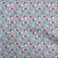 thumbnail image 1 of oneOone Georgette Viscose Dusty Blue Fabric Floral Sewing Craft Projects Fabric Prints By Yard 42 Inch Wide, 1 of 4