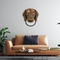 thumbnail image 1 of facefd Style Vintage Tête de Chien Heurtant Porte Portail Suspension Murale Statue Sculpture Teckel, 1 of 8