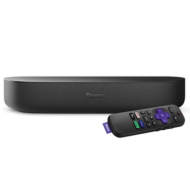 Roku Streambar Lecteur Multimédia en Continu 4K/HD/HDR et Audio de Qualité Supérieure, Tout-en-un, Inclut la Télécommande Vocale Roku