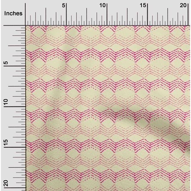 oneOone Cotton Cambric Fabric Chevron Block Fabric Prints By Yard 56 Inch Wide